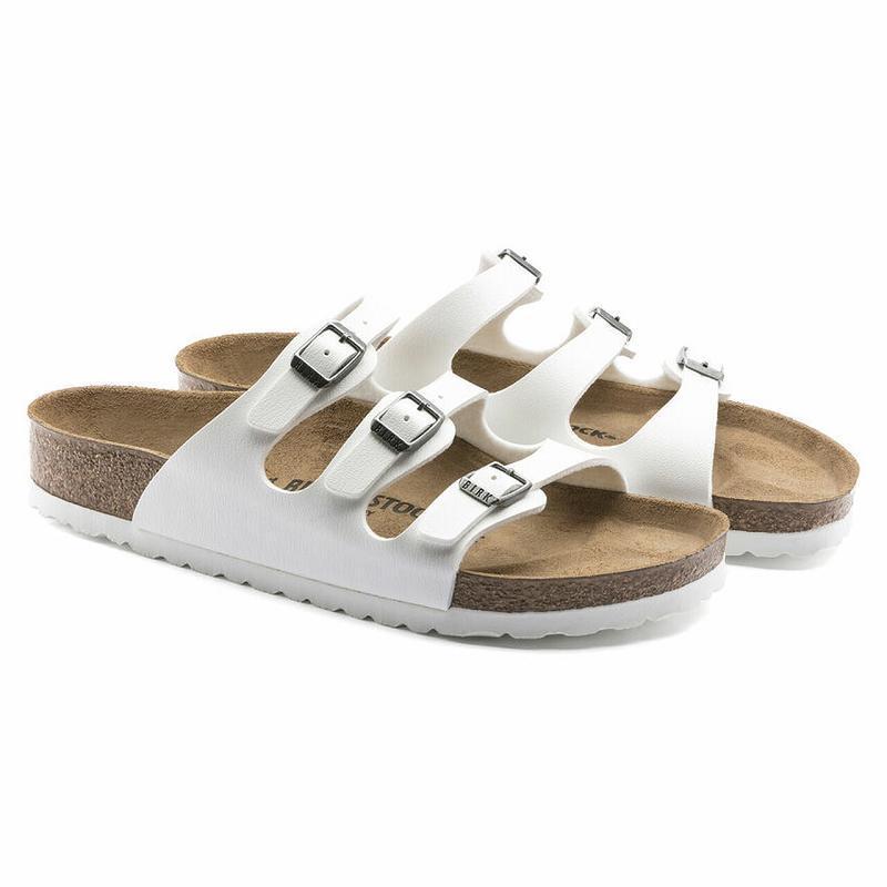 Birkenstock Birko-flor Florida Dame Hvide | DK 462LIS